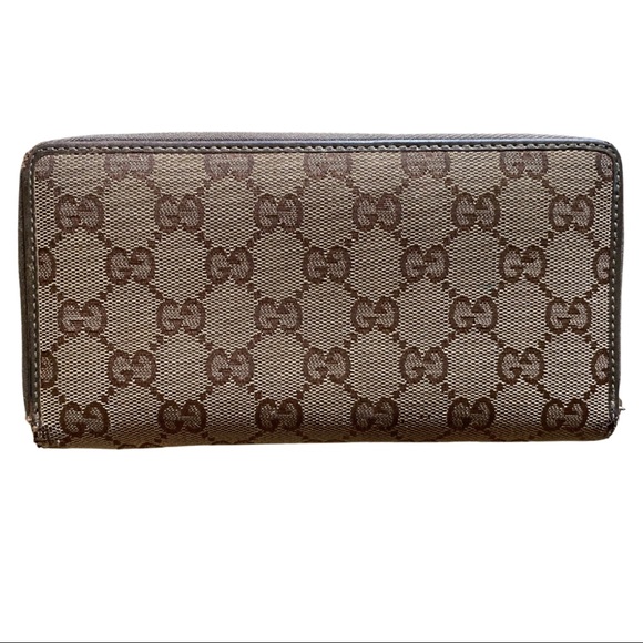 **SOLD**Gucci GG Brown Long Zippy Wallet - Picture 2 of 7